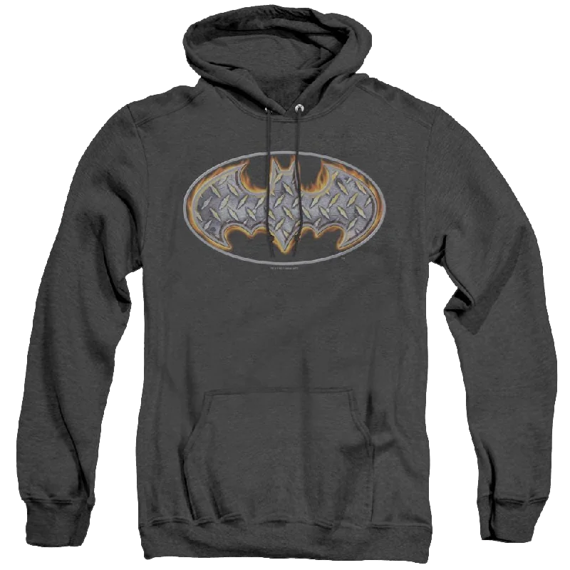Dc Batman Steel Fire Shield - Heather Pullover Hoodie