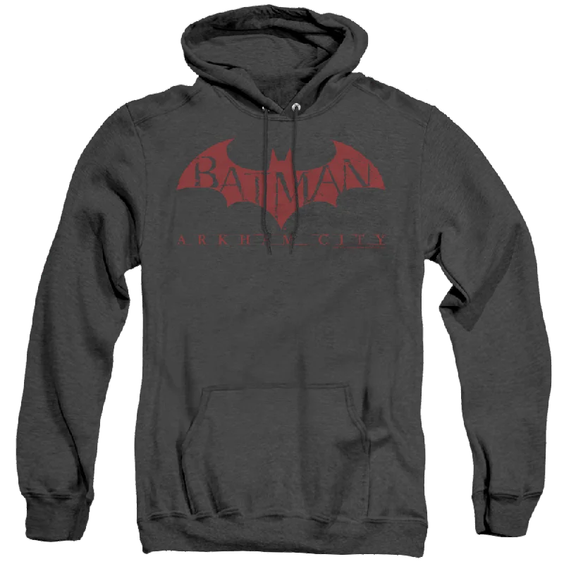 Batman Arkham City Red Bat - Heather Pullover Hoodie