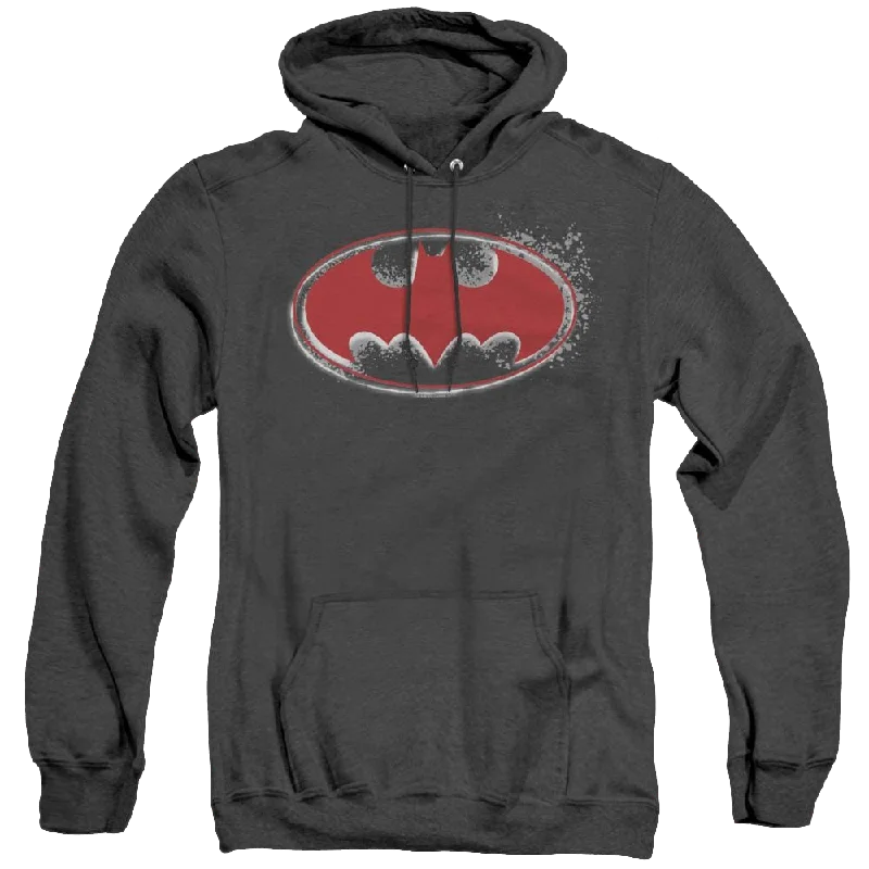 Dc Batman Hardcore Noir Bat Logo - Heather Pullover Hoodie