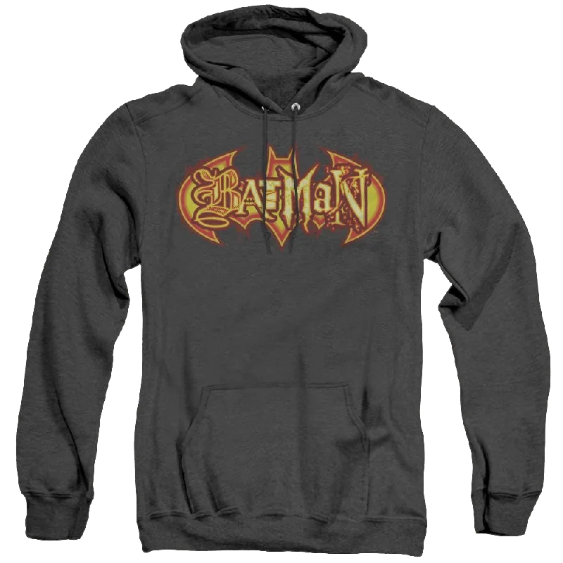 Dc Batman Fiery Shield - Heather Pullover Hoodie