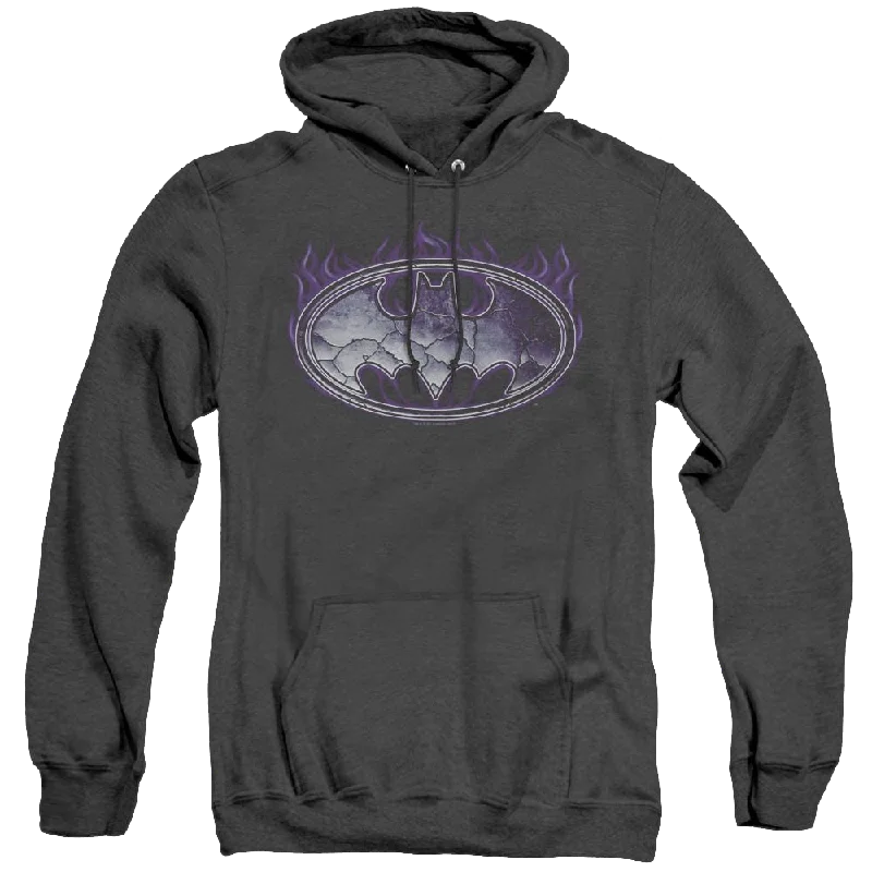 Dc Batman Cracked Shield - Heather Pullover Hoodie