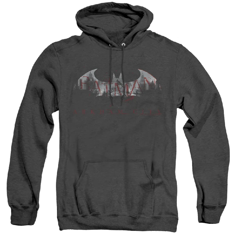 Batman Arkham City Bat Fill - Heather Pullover Hoodie