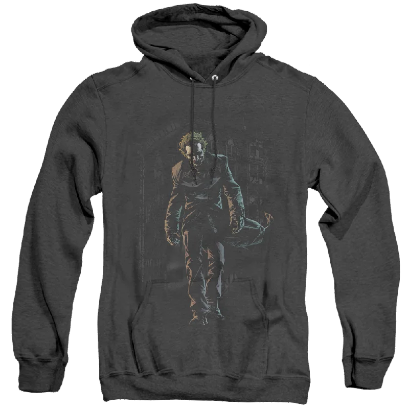Joker, The Joker Leaves Arkham - Heather Pullover Hoodie