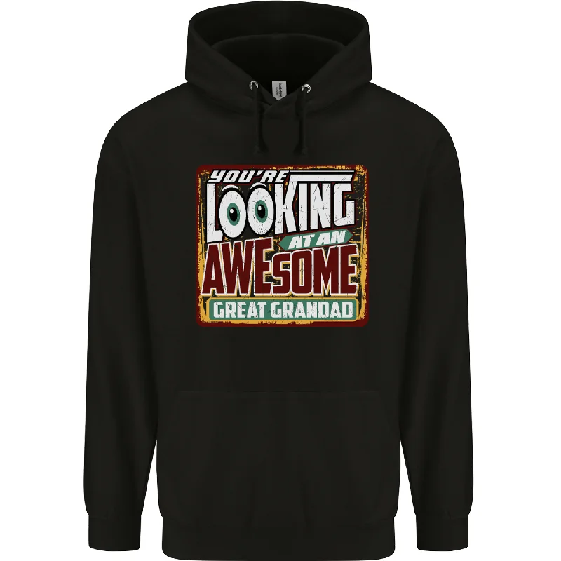 An Awesome Great Grandad Mens 80% Cotton Hoodie