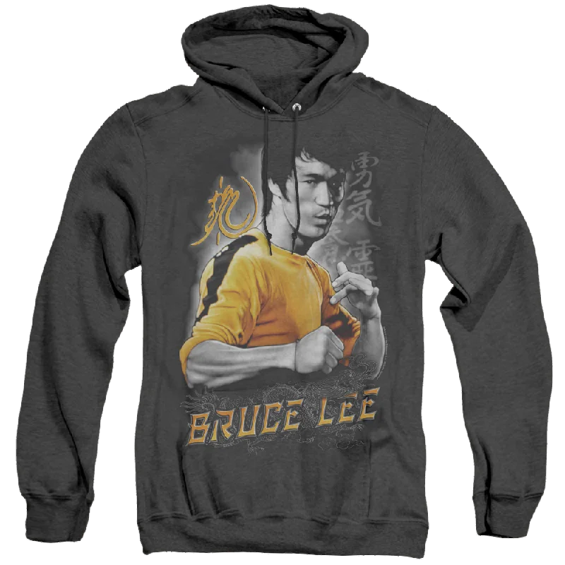 Bruce Lee Yellow Dragon - Heather Pullover Hoodie
