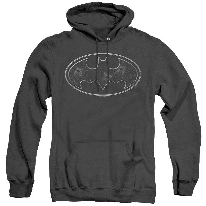 Dc Batman Glass Hole Logo - Heather Pullover Hoodie
