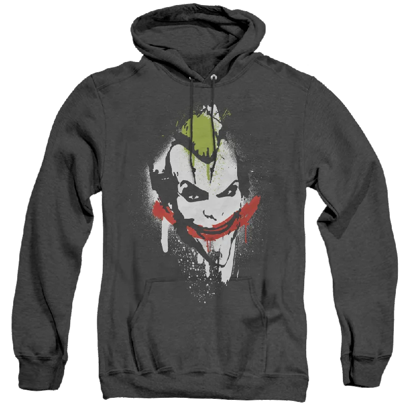 Batman Arkham City Spraypaint Smile - Heather Pullover Hoodie