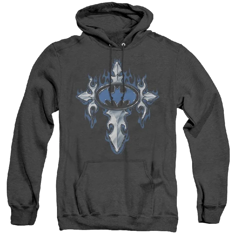Dc Batman Gothic Steel Logo - Heather Pullover Hoodie