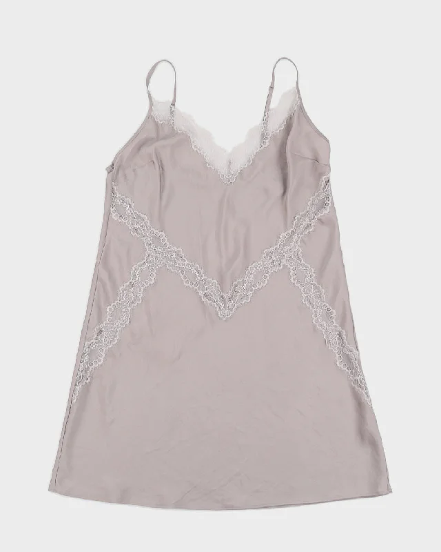 Victoria's Secret Lace Detail Light Grey Slip - L