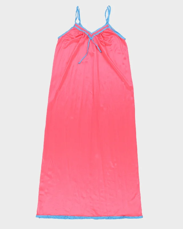 Vintage 1990s Pink And Blue Slip Dress - M