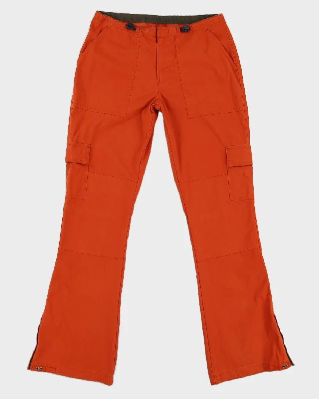 Y2K 00s Orange Women's Toggle Trousers - S