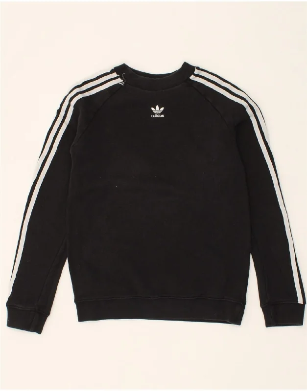 ADIDAS Womens Sweatshirt Jumper UK 6 XS Black Cotton