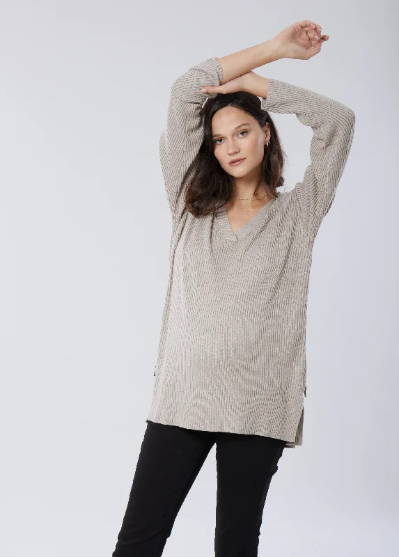 Side Zip Maternity + Nursing Sweater