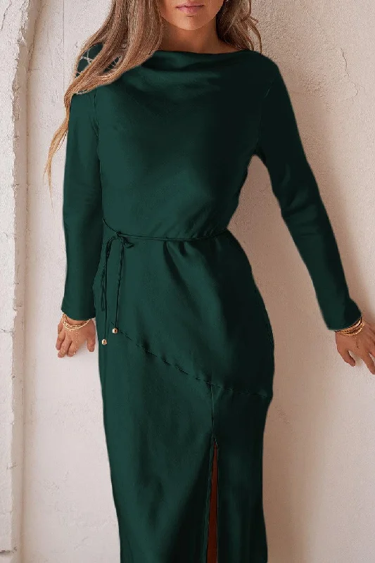 Luna Midi Dress - Emerald Green