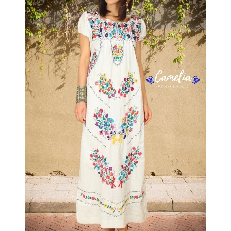 Puebla Maxi Mexican Dress