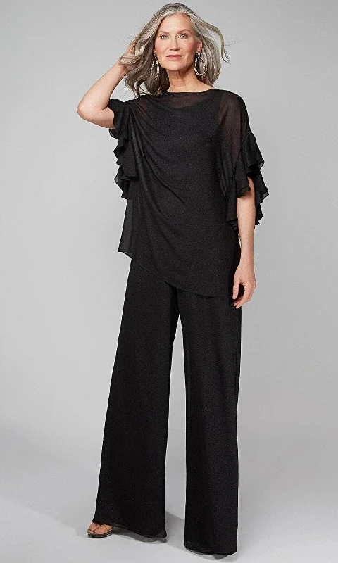 Alyce Paris - Ruffled Sleeve Formal Jumpsuit 27633