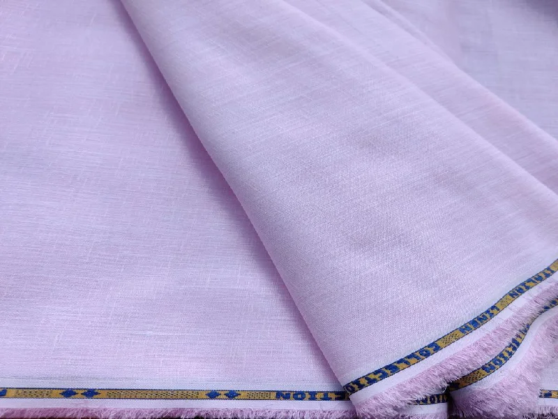 Baby Pink Plain Premium Linen Fabric