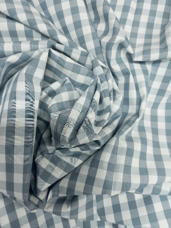 Corn Blue Checks Plaid Cotton Fabric