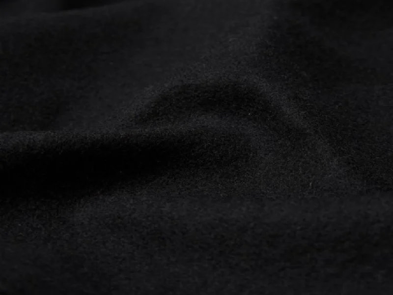 Black Plain Wool Felt Fabric