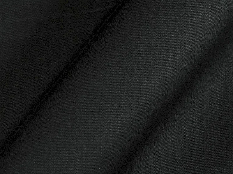 Black Plain Dyed Cotton Satin Fabric