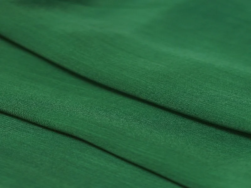 Bottle Green Plain Viscose Chinon Chiffon Fabric