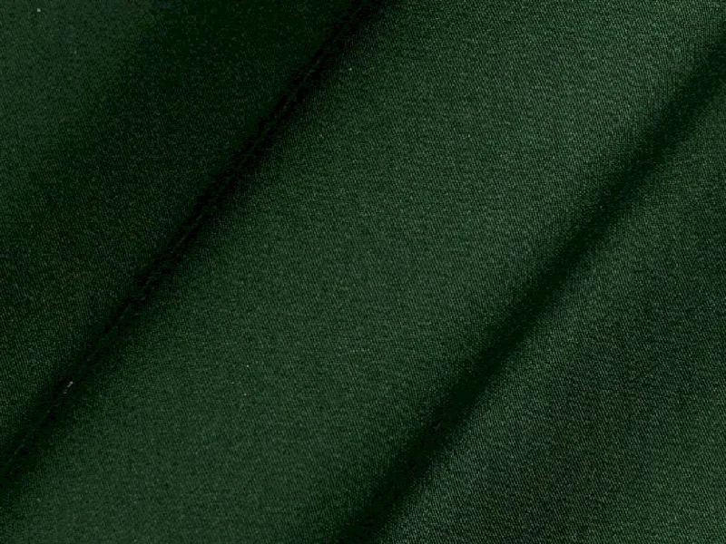 Bottle Green Plain Dyed Cotton Satin Fabric