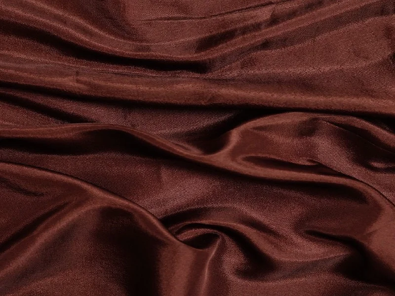 Brown Plain Viscose Uppada Silk Fabric