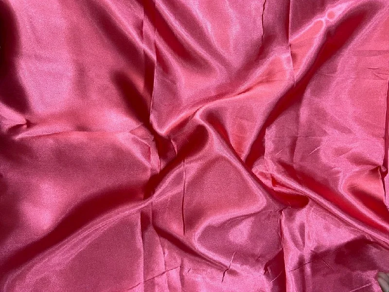 Cerise Pink Plain Japan Silky Satin Fabric