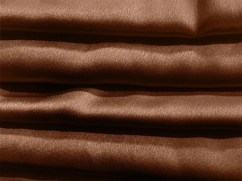 Chocolate Brown Plain Japan Satin Fabric