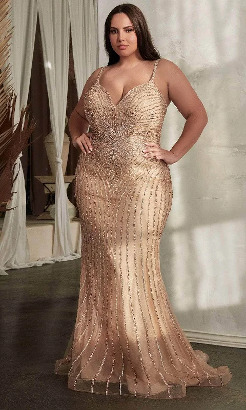 Cinderella Divine CD845C - Sleeveless with Beaded Detailing Prom Dress Monochrome unclassified dresses