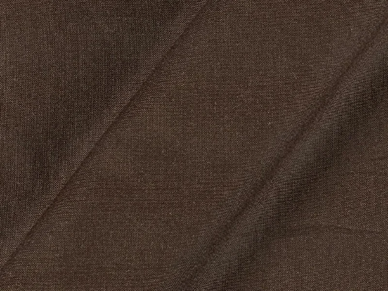 Coffee Brown Plain Dyed Rayon Fabric