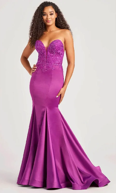 Colette By Daphne CL5116 - Glitter Applique Prom Dress