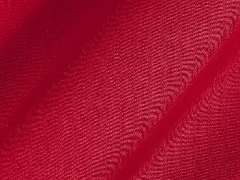 Coral Red Plain Dyed Cotton Satin Fabric