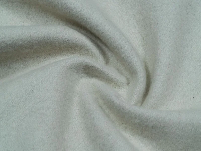 Cream Plain Wool Felt Fabric