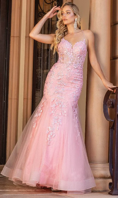 Dancing Queen 4353 - Sleeveless Trumpet Prom Dress