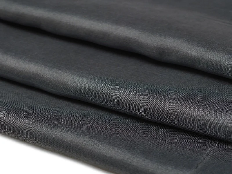 Dark Grey Plain Viscose Uppada Silk Fabric