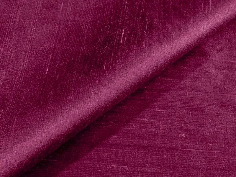 Wine Plain Bangalore Raw Silk Fabric