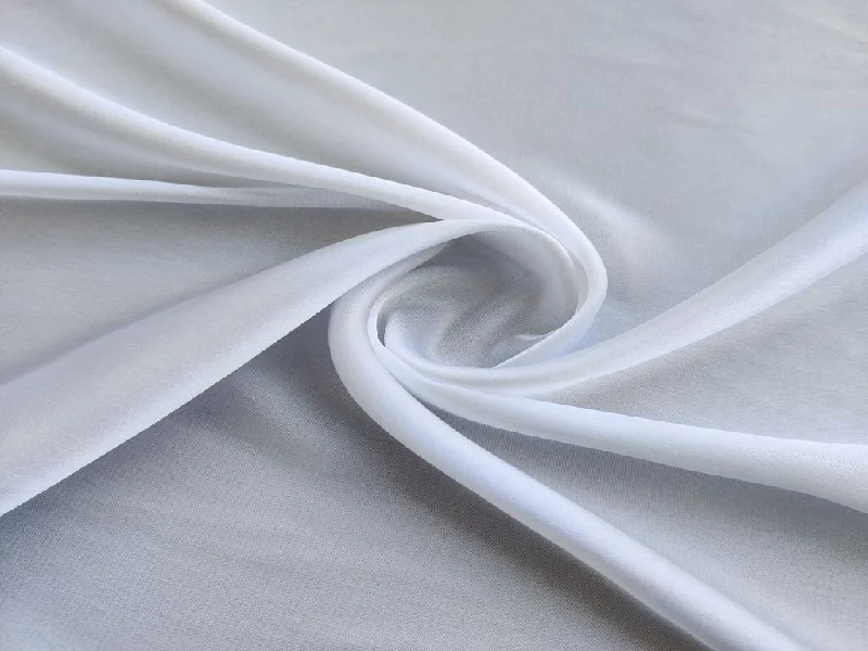 White Plain Dyeable Italian Crepe Satin Fabric