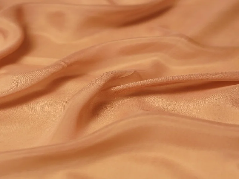 Golden Plain Viscose Chinon Chiffon Fabric