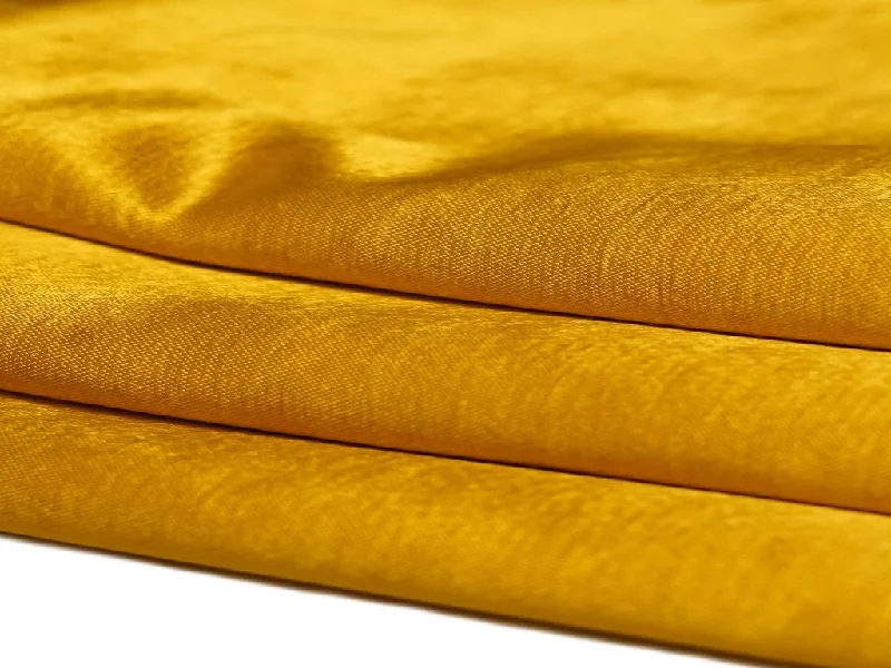 Golden Yellow Plain Viscose Gaji Silk Fabric