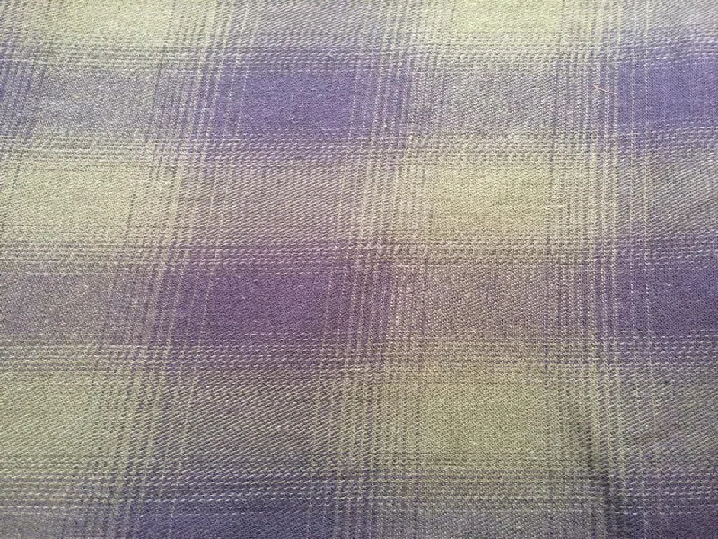 Olive Checks Flannel Cotton Yarn Dyed Fabric