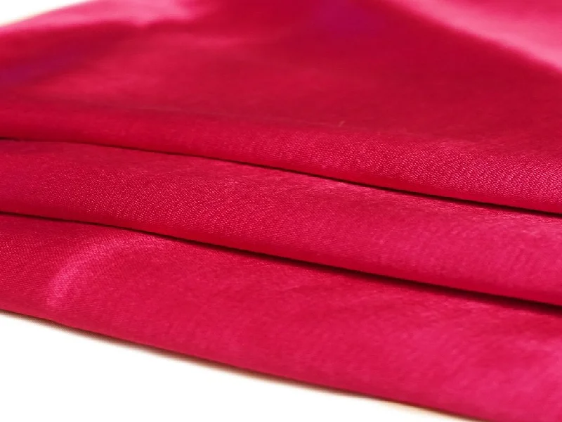 Hot Pink Plain Viscose Gaji Silk Fabric