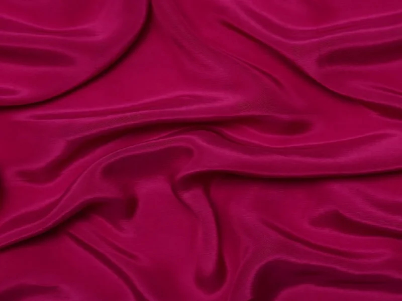 Hot Pink Plain Viscose Natural Crepe Fabric