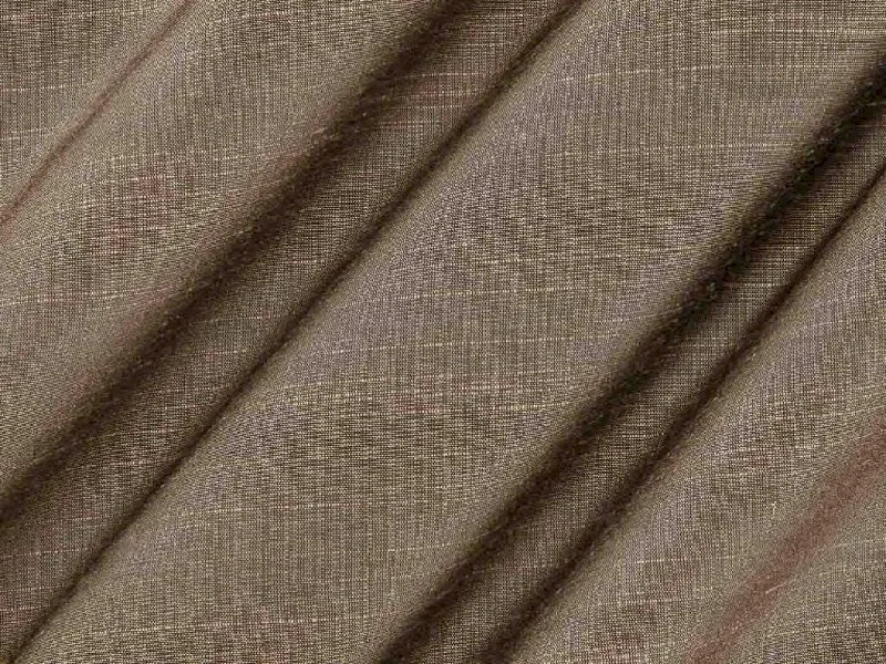 Ivory Black Plain Poly Artificial Silk Fabric