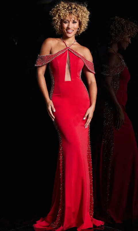 Jovani 24611 - Jewel Draped Prom Dress