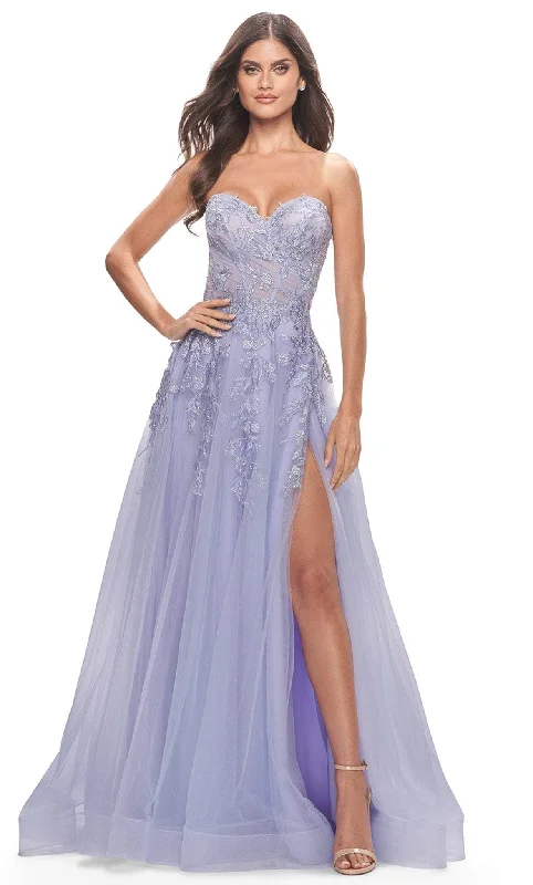 La Femme 31363 - Appliqued Sweetheart Evening Dress