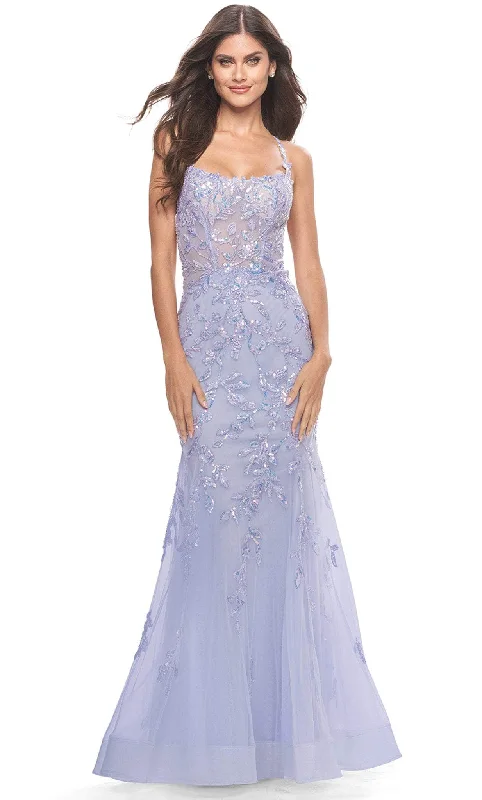 La Femme 31581 - Tulle Sheath Embellished Gown