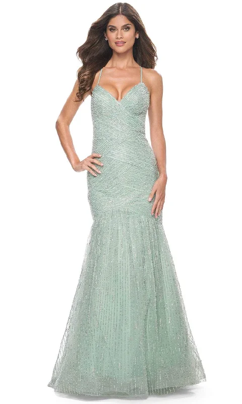 La Femme 32026 - Beaded Trumpet Prom Dress