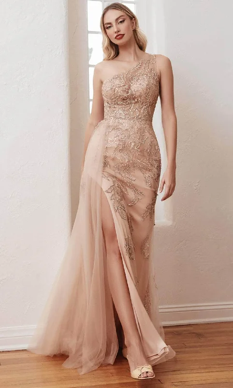 Ladivine CB098 - Beaded Illusion Evening Gown