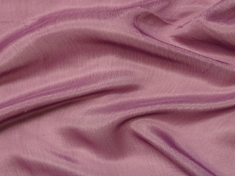 Light Aubergine Plain Viscose Chinon Chiffon Fabric